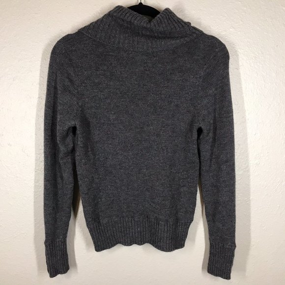 Tweeds Gray 100% Merino Wool Cowl Neck Sweater Petite - Picture 2 of 9